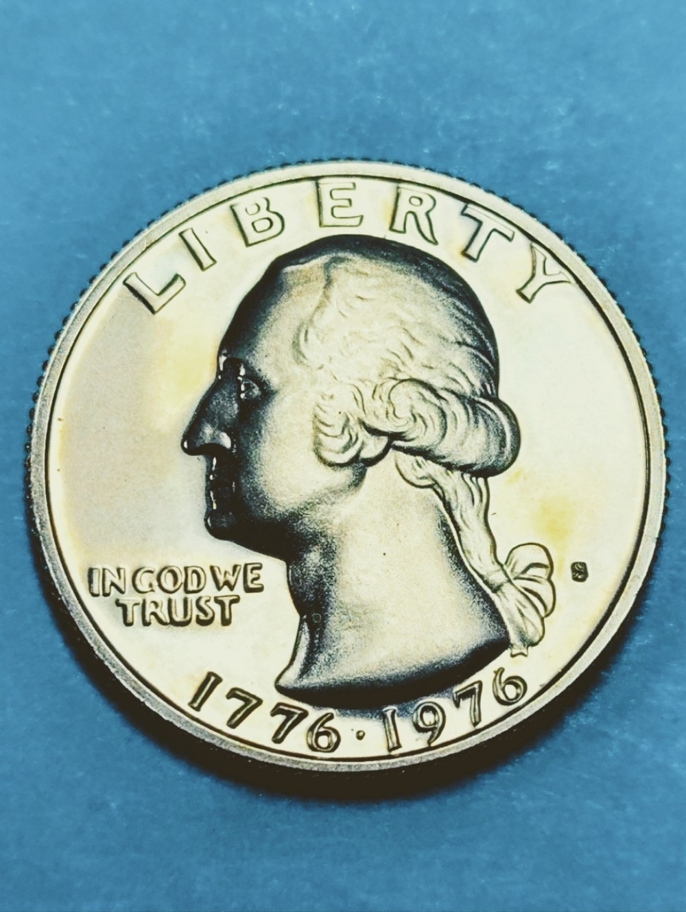 1976-S Proof Washington Bicentennial Quarter From US Mint Set. #0518